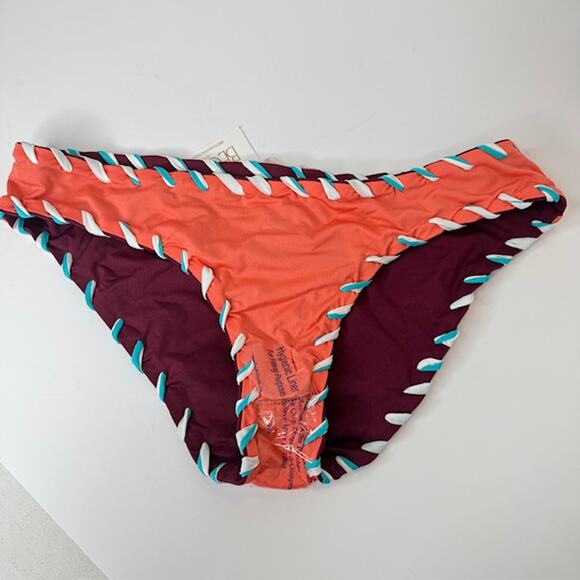 Becca Reversible Small Camille Hipster Bikini Bottom Cabernet - Picture 11 of 14